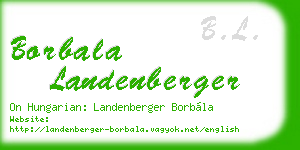 borbala landenberger business card